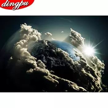DINGPU Полная круглая алмазная картина 5D алмазная вышивка животное алмазное искусство украшение для дома 20X30CM