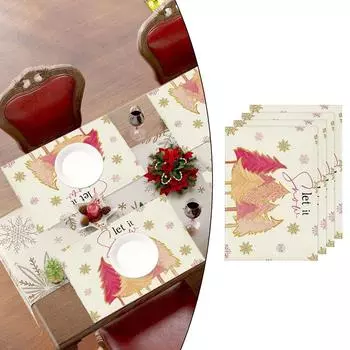 Dining Decor Placemats Xmas Tree Placemats Snowflake