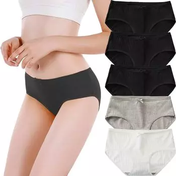 DINIVOO Cotton Panties with a Girly Atmosphere and Cute Bowknot Soft to the and Set Set Women s Design. Touch, Comfortable, Antibacterial,