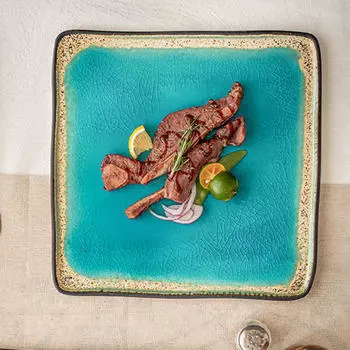 Dinner Plate Serving Dish Creative Decorative Food Container Tray Dessert for Steak