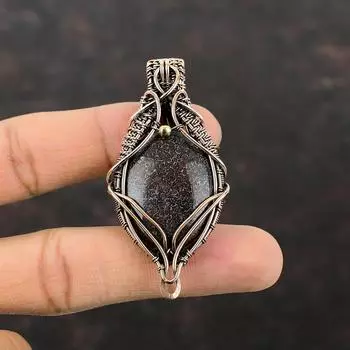 Dinosaur Bone Pendant Copper Wire Wrapped Pendant Dinosaur Bone Gemstone Jewelry Handmade Designer Pendant Copper Wire Jewelry Gift For Mom