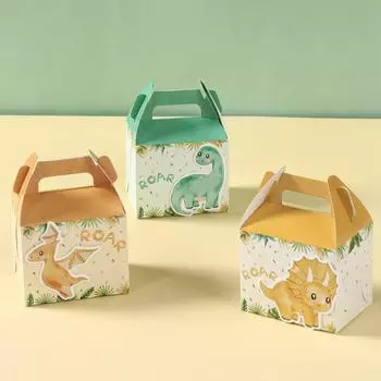 Dinosaur Gift Boxes Boys Birthday Party Decoration Dinosaur Birthday Candy Cookie Boxes Safari Birthday Kids Baby Shower Decor as picture