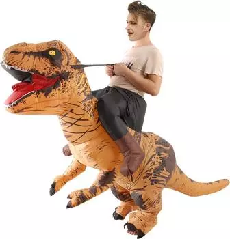 Dinosaur Inflatable T Rex Rideon Costume Blowup Cosplay Fancy Dress Adults