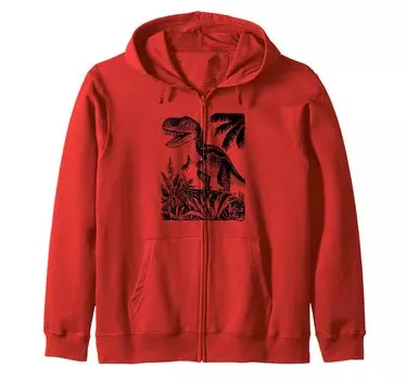 dinosaur prehistoric dinosaur zip hoodie синий