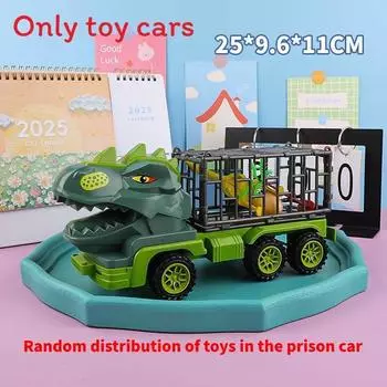 Dinosaur Prison Van And Digging Vehicle With Plastic Construction For Child Fun Inertia