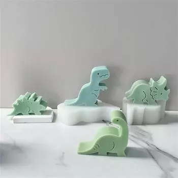 Dinosaur Series Silicone Molds Various Animal Aromatherapy Candles Plaster Resin Decoration Making Supplies Home Handmade Gifts