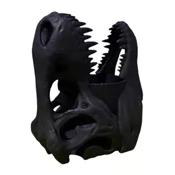 Dinosaur Skull Pen Holder Plastic Pencil Case Desktop Organizer for Pens Erasers Markers School Office Supplies