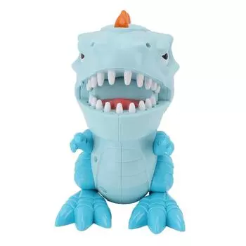 Dinosaur Teeth Game with Sound Effect Funny Biting Finger Toy Interactive Game for Children Blue синий