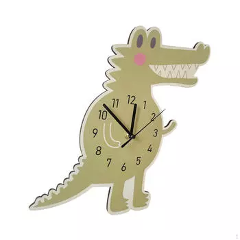 Dinosaur Wall Clock Hanging Non Ticking Animal Decorative,Easy Install Room