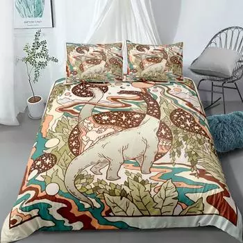 Dinosaurs Underwater Duvet Cover Set UK Single Double King US Twin Full Queen Size Anime Bed Linen Set EU single(135x200cm)