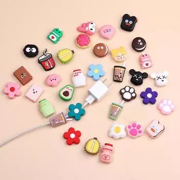 Динозавр, авокадо, фруктовый стиль, разъем для зарядки линии электропередачи, защитный рукав, чехол для защиты кабеля для передачи данных, крепежный инструмент