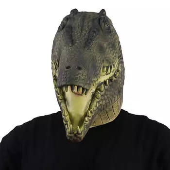 Динозавр Обложка Маска Животное Реалистичное Необычное Платье Маскарад Полная Голова для