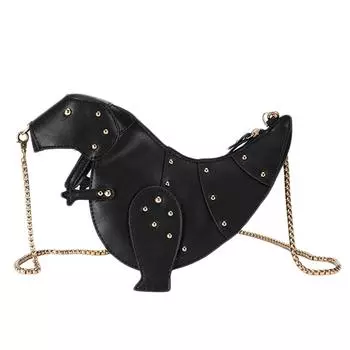 Динозавр Сумки через плечо 3D Заклепка Кошелек Динозавр Анималистичный Стиль Сумки Молния Кроссбоди Кошелек