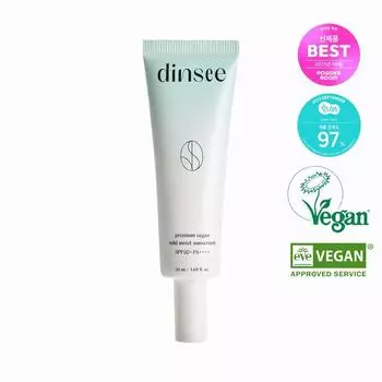 Dinsi Premium Vegan Мягкий увлажняющий солнцезащитный крем (SPF50 + PA ++++), 1 единица, 50мл