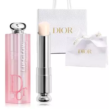 DIOR Addict Lip Glow Universal Clear Lip Balm Cosmetics Birthday Present Gift Comes with Shopper [Wrapping included] #000 3.2g