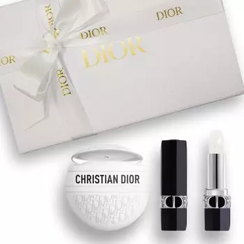 DIOR Le Baume 50 мл Rouge Dior Balm Dior Natural Satin Lip Balm Cosmetics Подарок на день рождения Подарочный шоппер Включен [/Set] + #000 3,5 г