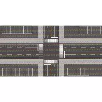 Diorama base for N gauge (2 lanes/crossroads)
