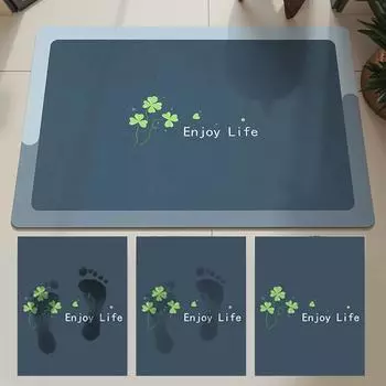 Diotomite Bath Mat Foot Mats Bathtub Ant Slip Bathroom Carpet Quick Drying Shower Floor Toilet Rugs Doormat Washable 40cmx60cm