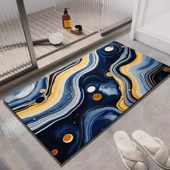 Diotomite Bath Mats Bathroom Non-Slip Foot Mat Absorbent Quick Dry Shower Carpet Toilet Rugs Doormat Washable 40cmx60cm