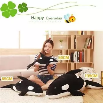 Direct Sales Aquarium Killer Whale Doll Children Whale Doll Throw Pillow For Girlfriend Birthday Gift 50cm