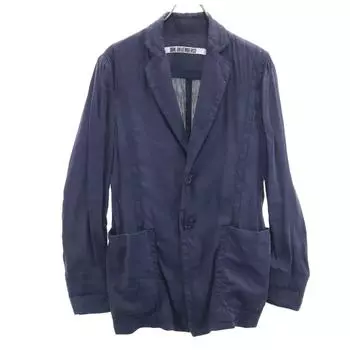 DIRK BIKKEMBERGS Made in Italy Linen Blend tailored jacket 46 Navy Ancon Men s Used