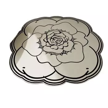 Dirt Resistant Camellia Rug Non-Slip Plush Carpet Light Luxury Crystal Velvet Carpet Bedroom