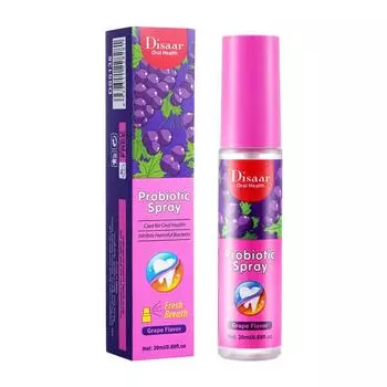 Disaar 20 мл/шт. Изысканный освежитель дыхания со вкусом винограда для девочек Устраняет неприятный запах изо рта Уход за полостью рта Портативный и эффективный спрей для свежести дыхания 20ml
