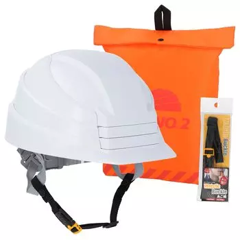 Disaster Prevention Helmet Folding Helmet IZANO2 with Chin Strap Whistle Function White DIC Plastic Earthquake Prevention белый