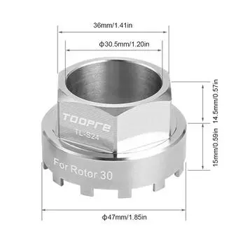 Disc Installation Tools Chamfering Edge Metal Cycling Repair Tools Hand Protection Silver Locking Ring Removal Tool for ROTOR