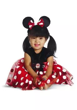Disguise Disney Cosplay Halloween Official Minnie Mouse Deluxe Baby Red 44958W 70~80cm