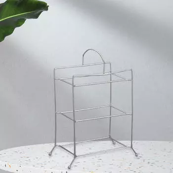 Dish Storage Rack Food Preparation Tray Multipurpose Room Decor Stable Kitchen Table Top Organizer 3 Tier Small