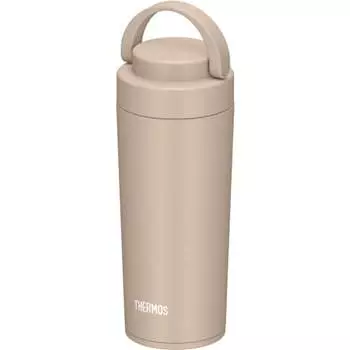 [Dishwasher compatible model] Thermos Water Bottle Vacuum Insulated Mobile Tumbler with Carry Handle 420ml Cafe Latte JOV-420 CL