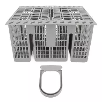Dishwasher Cutlery Basket ABS 8 Compartments 2 Lids C00257140 C00386607 Universal Dishwasher Silverw