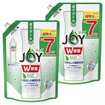 Disinfecting Joy Компактное моющее средство для мытья посуды с ароматом зеленого чая, сменный блок, очень большой, 960 мл x 2 [Оптовая закупка]