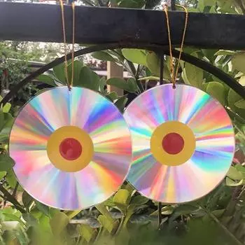 Диск для отпугивания птиц, профессиональный, эффективный, сильный, светоотражающий диск для отпугивания птиц от красных глаз, для патио разноцветный