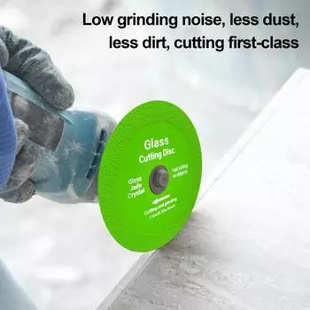 Диск для резки стекла для угловой шлифовальной машины, лезвие без сколов 1 мм, быстрая и точная резка, низкий уровень шума, плоский шлифовальный диск для шлифовального лезвия из нефрита и камня S