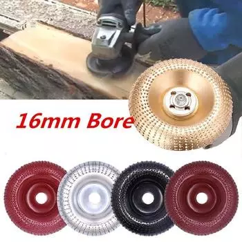 Диск шлифовального круга, 4-дюймовый диск для обработки древесины, шлифовальный диск для угловых шлифовальных машин с оправкой 5/8 дюйма чёрный