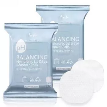 Диски для снятия макияжа с губ и глаз Preity Mildly Adic Hyaluronic 30 шт. 55 г 2 шт.