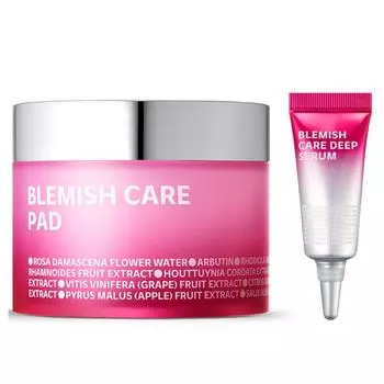 Диски для ухода за проблемной кожей ISOI (Подушечки для устранения пятен) 60 листов + Глубокая сыворотка 5 мл, 1 набор