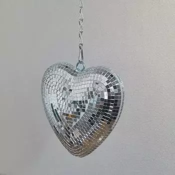 Дискотека Любовь: Украшение для вечеринки из светоотражающего стекла 15x15x5 cm розовый