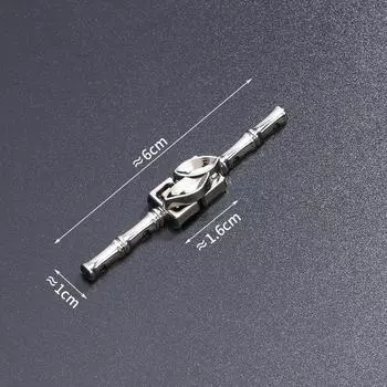 Дисковая пряжка с одним словом, ретро-китайский стиль костюма Тан, костюма Ханьфу Чжуншань, металлическая парная пряжка, китайская пуговица Silver Bamboo