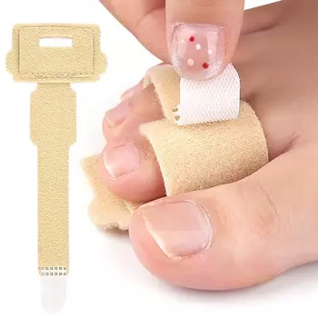 Dislocation Fracture Toe Fix Strap Protector Straightening Foot Correction Brace Home телесный