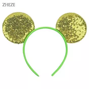 Дисней Храбрая Сердцем Легенда Мышиные Ушки Ободок Блестки Пайетки Бант Принц Повязка на Голову Для Девочек Фестиваль DIY Аксессуары для Волос