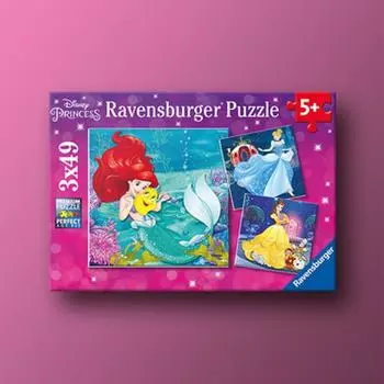Дисней Принцесса: Magical Moments 3X49 Piece Ravensburger V Puzzle, популярная корейская настольная игра