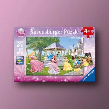 Дисней Принцесса: Midday Outing 2X24 Piece Ravensburger IV Puzzle, популярная корейская настольная игра