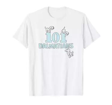 Disney 101 Dalmatians Puppy Climbing Logo T-Shirt белый