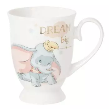 Disney [A3586] - Коллекционная фарфоровая кружка Дамбо (большая мечта) - 11x9см белый
