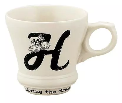 Disney Antique Initial Mug H (Gift Box) 3216-03