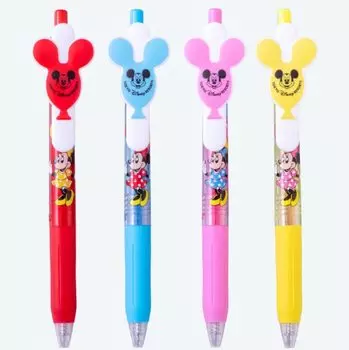 Disney Ballpoint Pen 4 Set of Mickey Tokyo Disney Resort Balloons [Sarasa] Balloon, Colors, 4, & Minnie, Stationery, TDR,