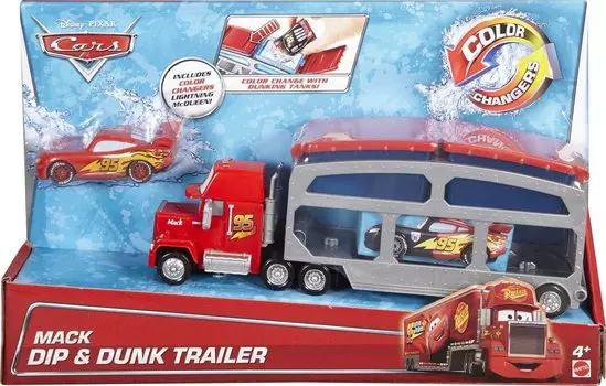 Disney Cars Mini Cars Color Changers / Mack Dip and Dunk Trailer Mack Color Changer (Меняет цвет при попадании воды!) [Товары параллельного импорта]